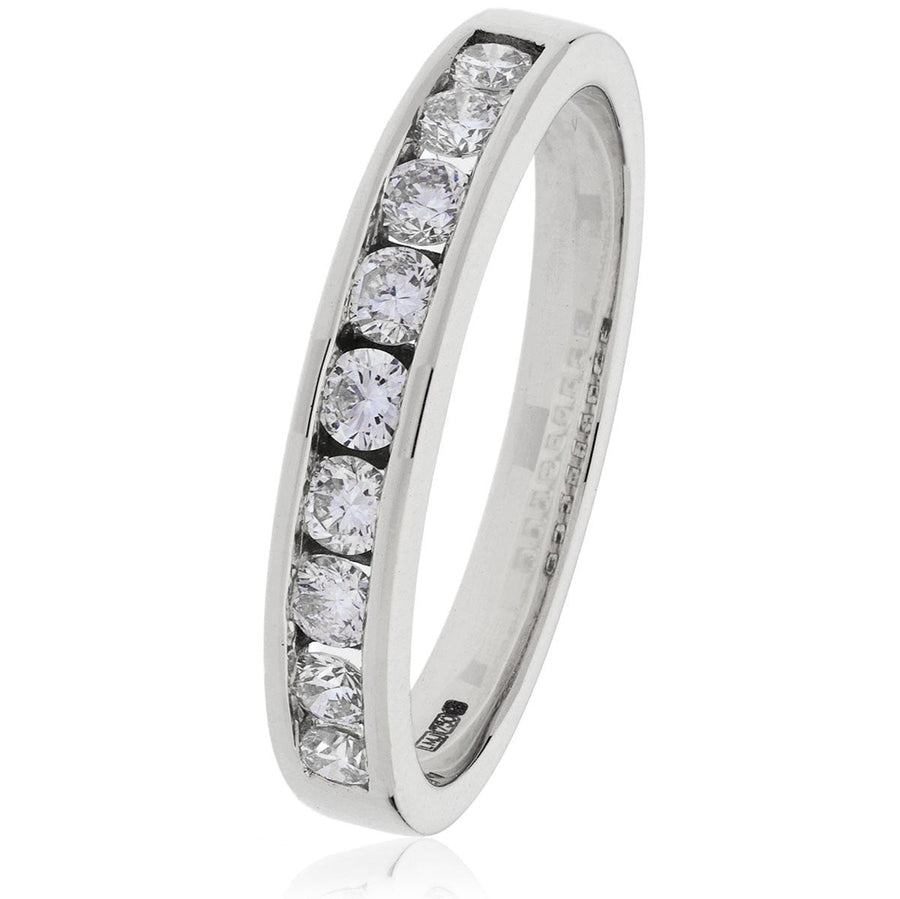 11 Stone Diamond Eternity Ring 0.25ct F-VS Quality in 18k White Gold - David Ashley