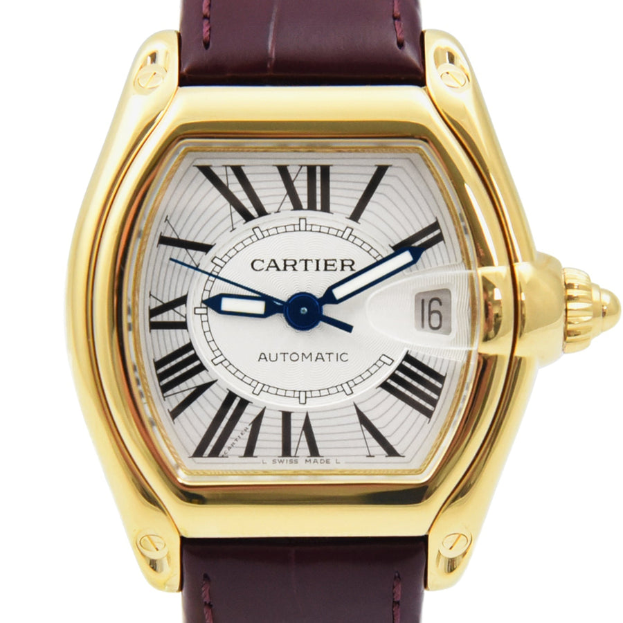 Cartier Roadster Silver Dial Leather Ref: 2524 - David Ashley