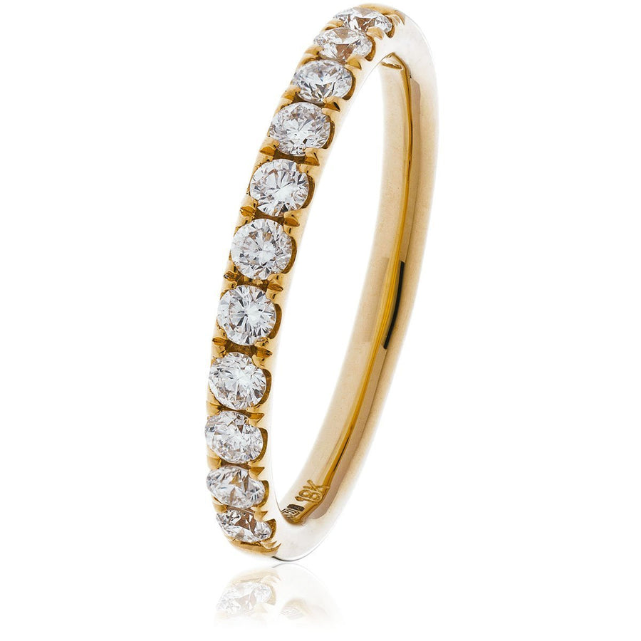 Diamond 11 Stone Eternity Ring 0.40ct F-VS Quality in 18k Rose Gold - David Ashley