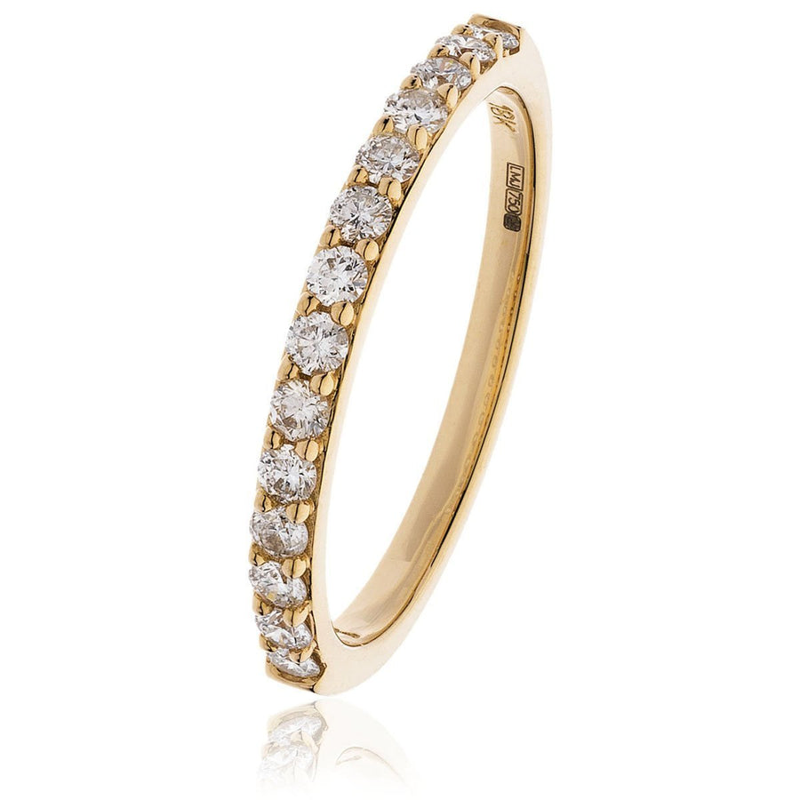 Diamond 12 Stone Eternity Ring 0.55ct F-VS Quality in 18k Rose Gold - David Ashley
