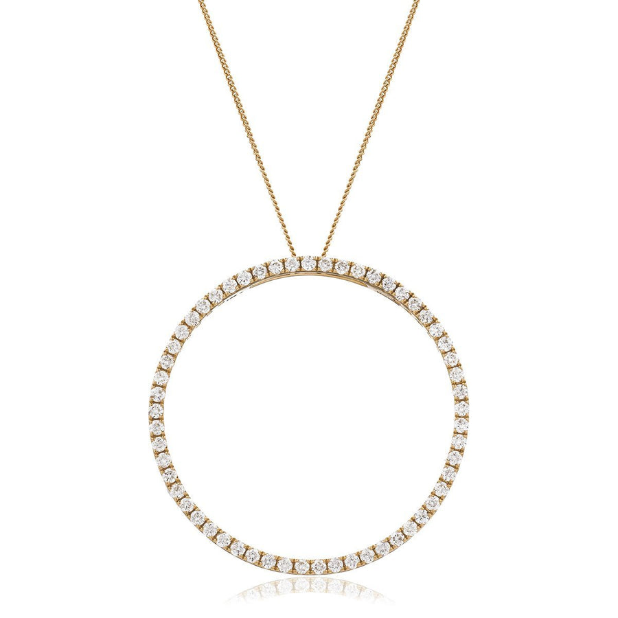 Diamond Circle of Life Necklace 0.25ct F VS Quality in 18k Rose Gold - David Ashley