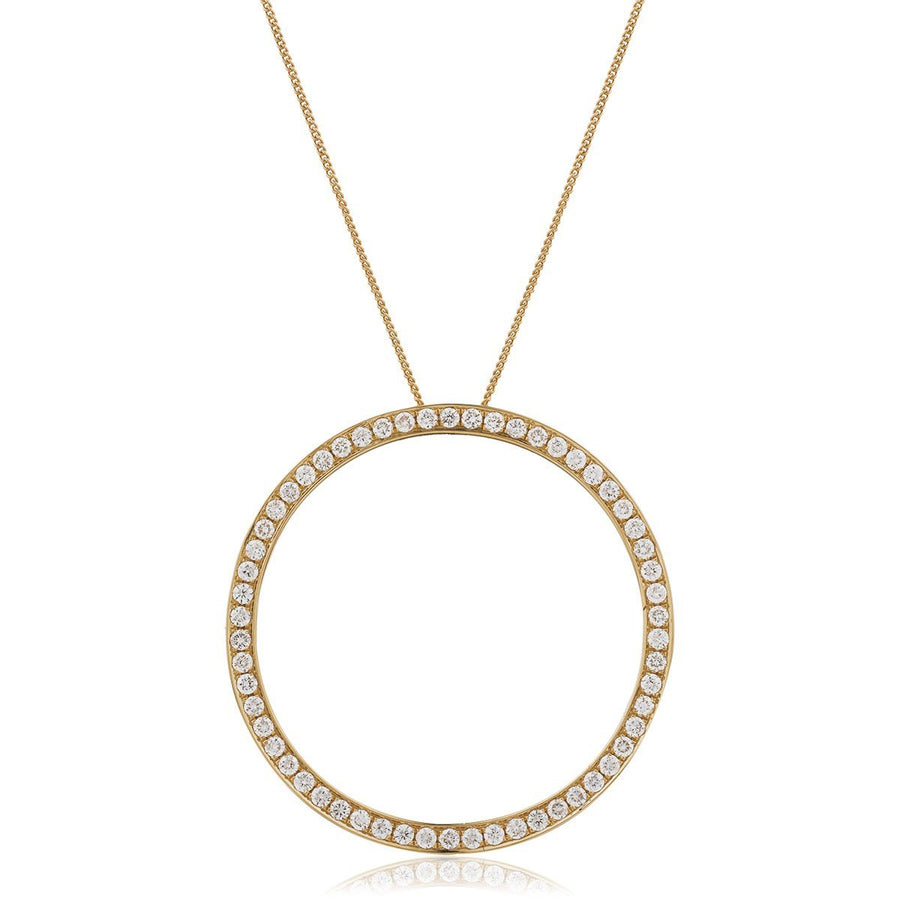 Diamond Circle of Life Necklace 1.00ct F VS Quality in 18k Rose Gold - David Ashley