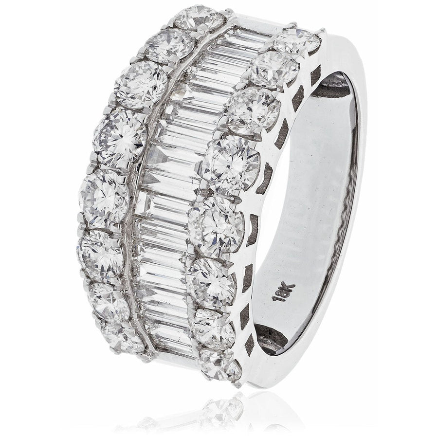 Diamond Fancy Dress Ring 11.0mm 3.00ct F-VS Quality in Platinum - David Ashley