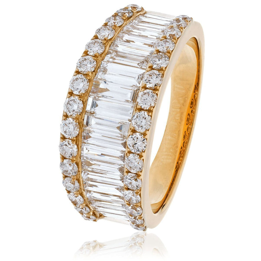 Diamond Fancy Dress Ring 9.0mm 2.00ct F-VS Quality in 18k Rose Gold - David Ashley