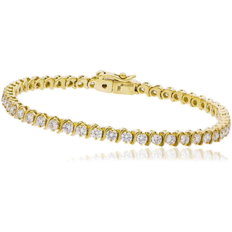 Diamond Tennis Bracelet 3.00ct G SI Quality in 9k Yellow Gold - David Ashley
