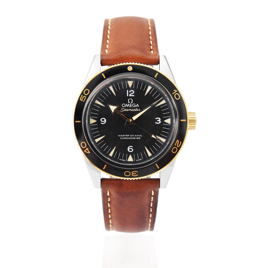 Omega Seamaster 300 Master Co-Axial Chronometer Black Dial Leather Ref: 233.22.41.21.01.001 - David Ashley