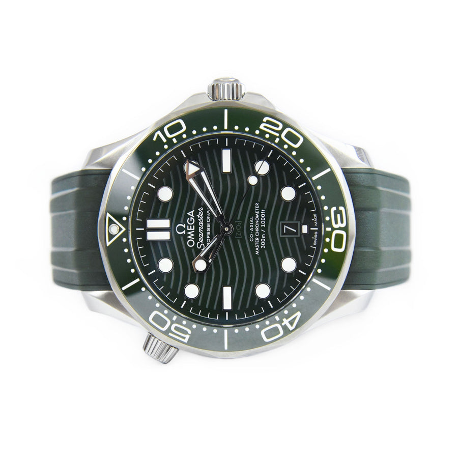 Omega Seamaster Diver Co-Axial Chronometer Green Dial Stainless Steel Ref: 210.32.42.20.10.001 - David Ashley