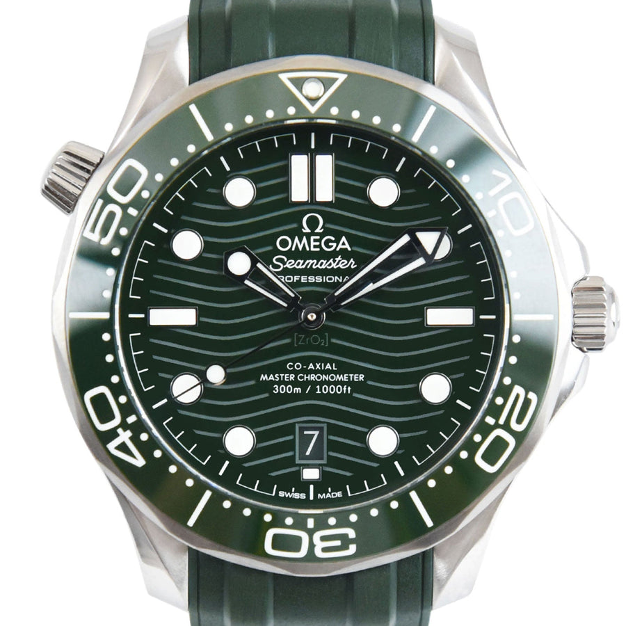 Omega Seamaster Diver Co-Axial Chronometer Green Dial Stainless Steel Ref: 210.32.42.20.10.001 - David Ashley