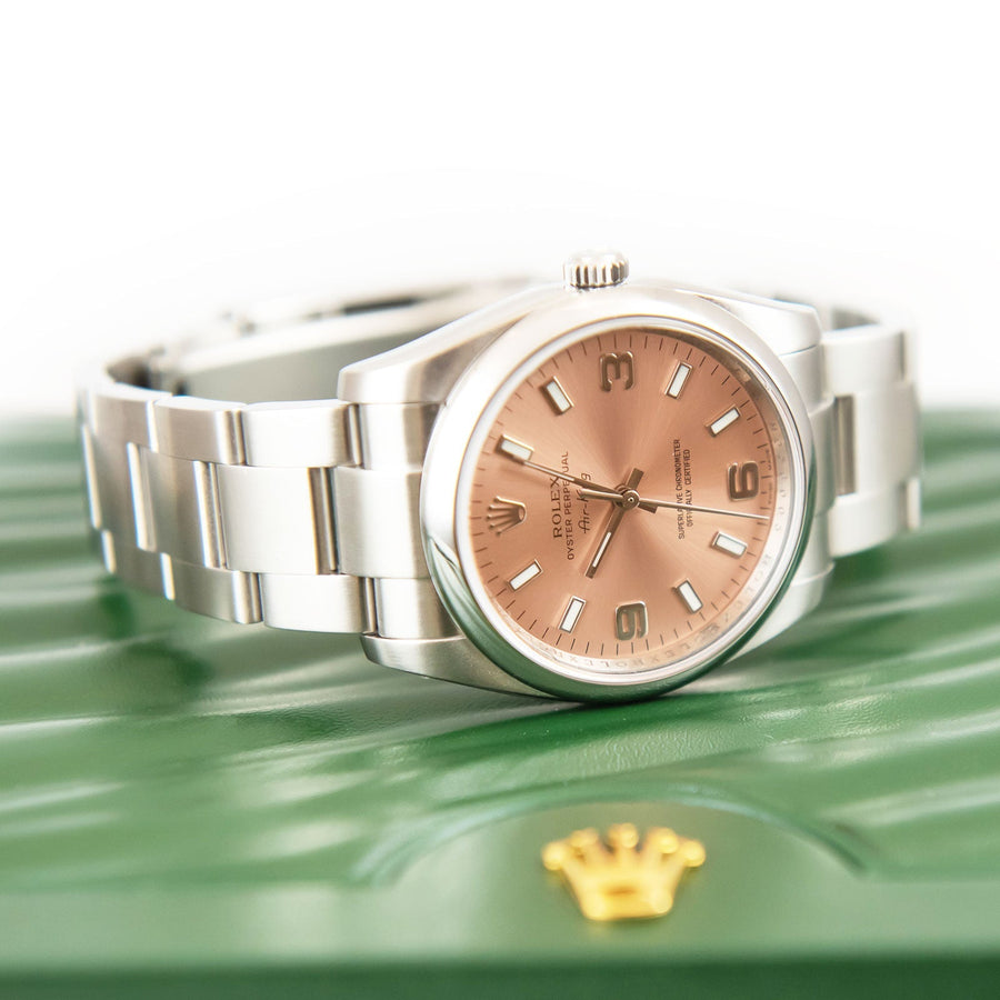 Pre-Owned Rolex Air-King Salmon Dial Stainless Steel Ref: 114200 - My Jewel World