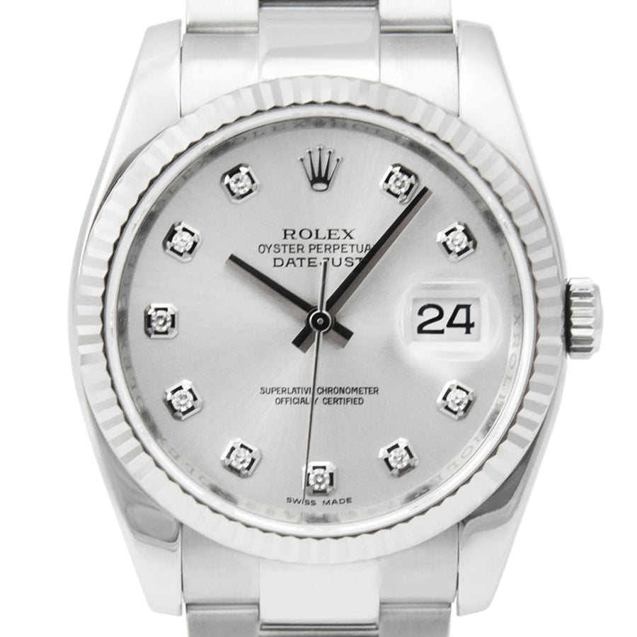 Rolex DateJust Silver Dial Stainless Steel Ref: 116234 - David Ashley