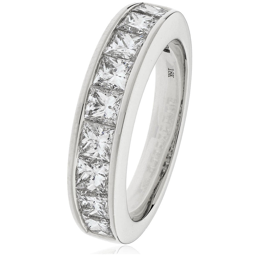 7 Stone Diamond Eternity Ring 1.40ct F-VS Quality in Platinum - David Ashley