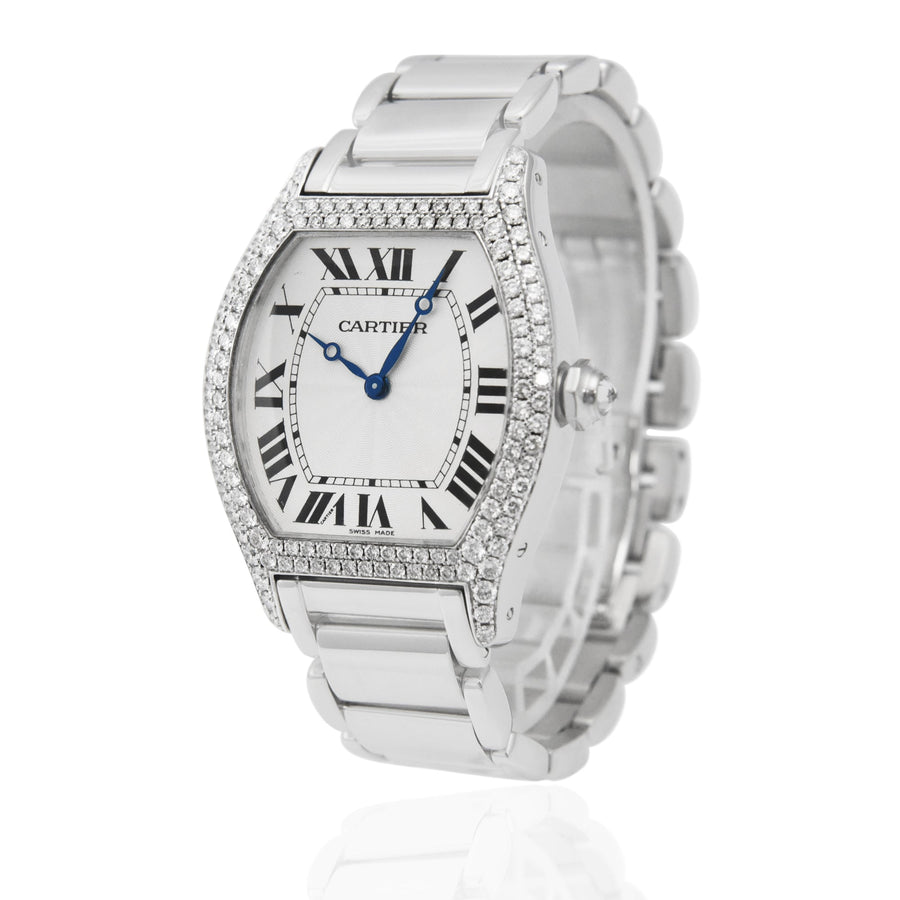 Cartier Tortue Silver Dial 18K White Gold Ref: 2497 - David Ashley