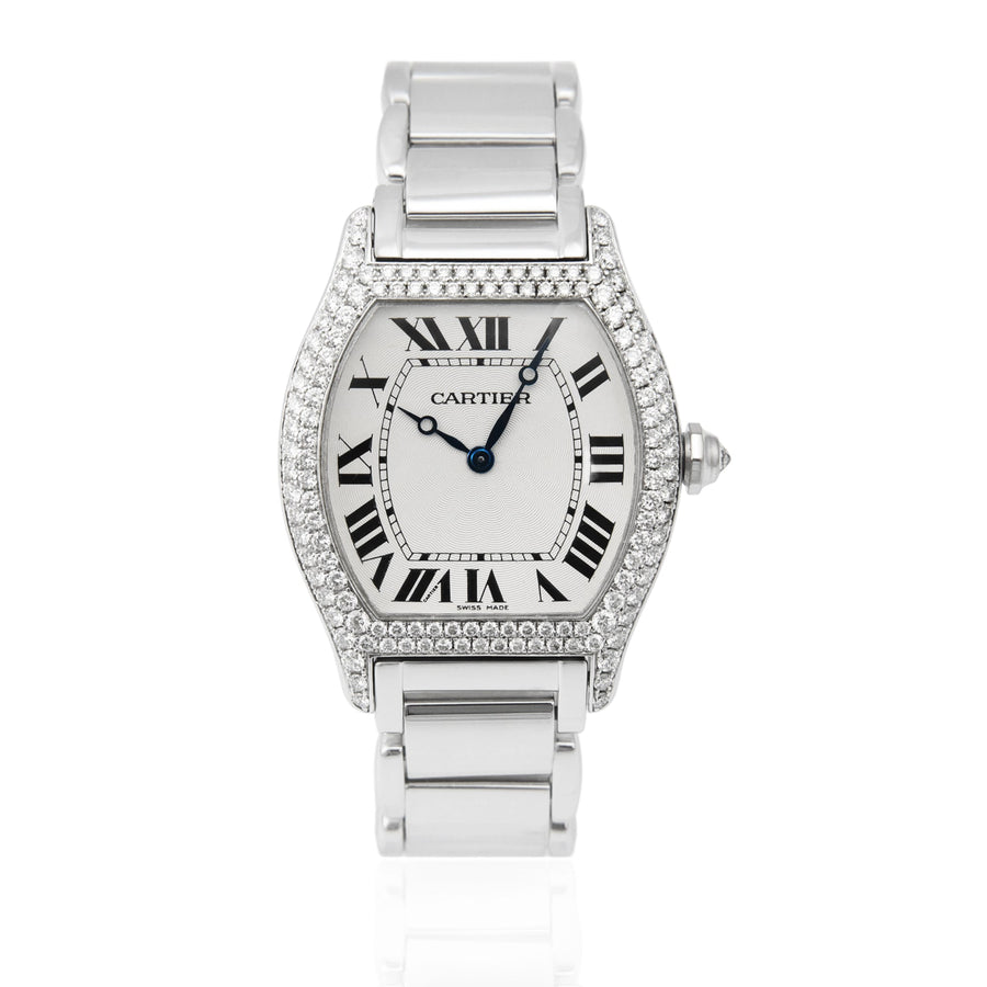 Cartier Tortue Silver Dial 18K White Gold Ref: 2497 - David Ashley