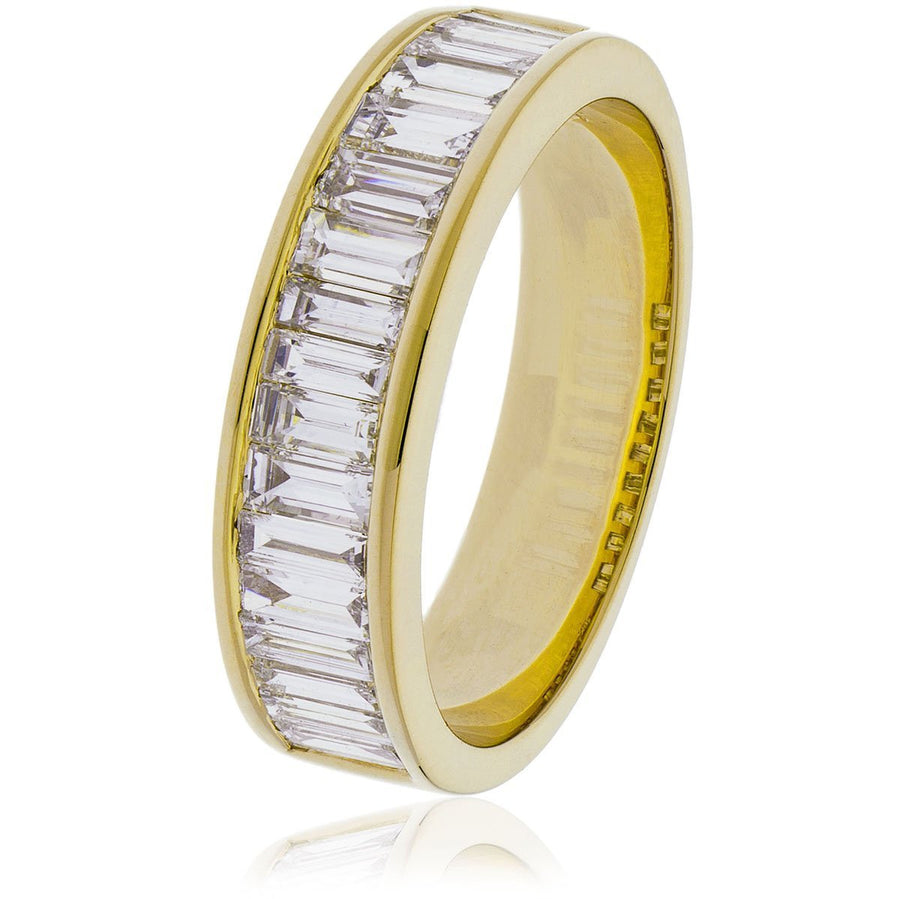Diamond 17 Stone Eternity Ring 1.30ct F-VS Quality in 18k Yellow Gold - David Ashley