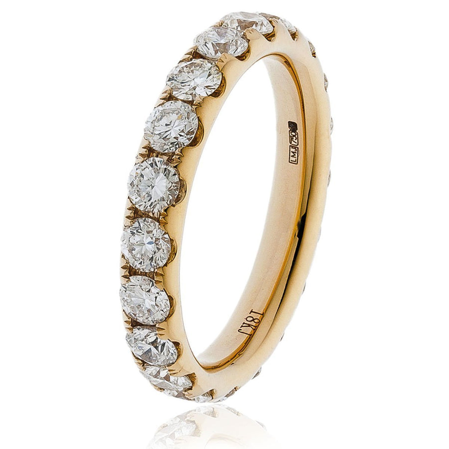 Diamond 20 Stone Full Eternity Ring 2.00ct F-VS Quality 18k Rose Gold - David Ashley