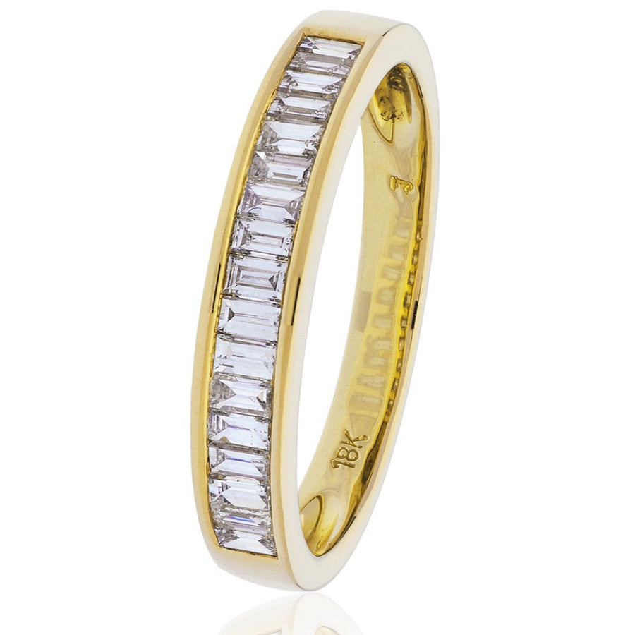 Diamond 25 Stone Eternity Ring 0.25ct F-VS Quality in 18k Yellow Gold - David Ashley