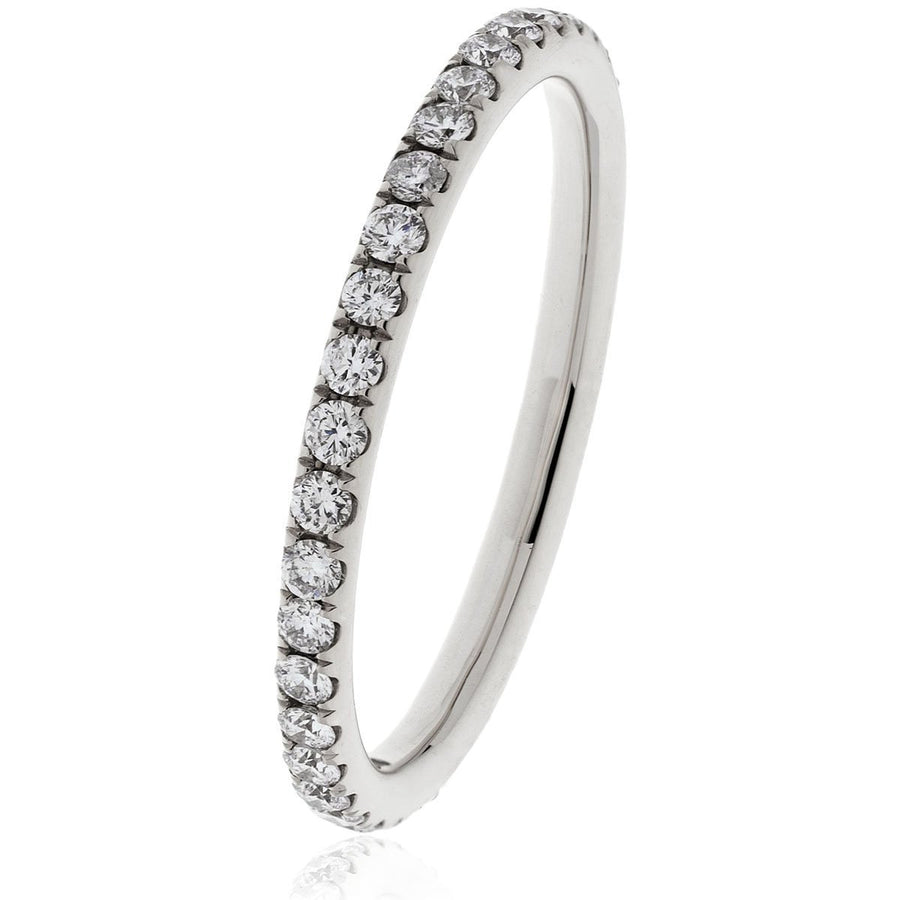 Diamond 28 Stone Full Eternity Ring 1.00ct F-VS Quality Platinum - David Ashley