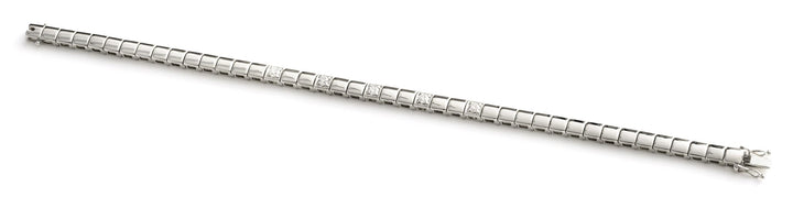 Diamond 5 Stone Bracelet 0.50ct F VS Quality in 18k White Gold - David Ashley
