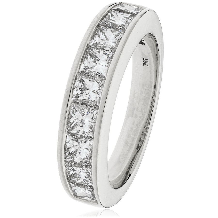 Diamond 7 Stone Eternity Ring 1.20ct F-VS Quality in 18k White Gold - David Ashley
