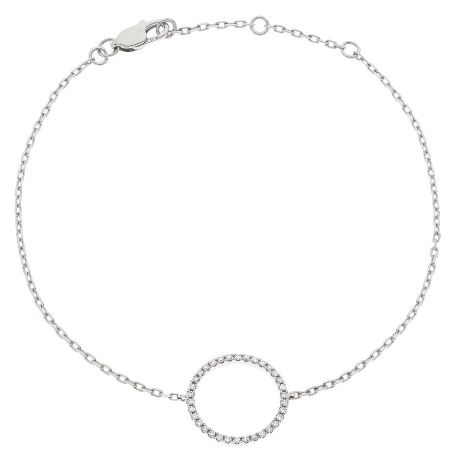 Diamond Circle of Life Bracelet 0.15ct F VS Quality in 18k White Gold - David Ashley
