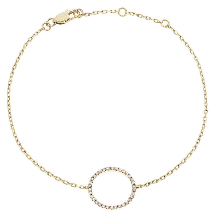 Diamond Circle of Life Bracelet 0.15ct F VS Quality in 18k Yellow Gold - David Ashley