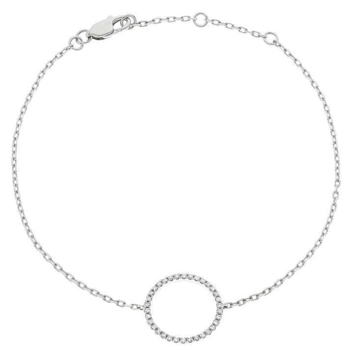 Diamond Circle of Life Bracelet 0.15ct G SI Quality in 18k White Gold - David Ashley