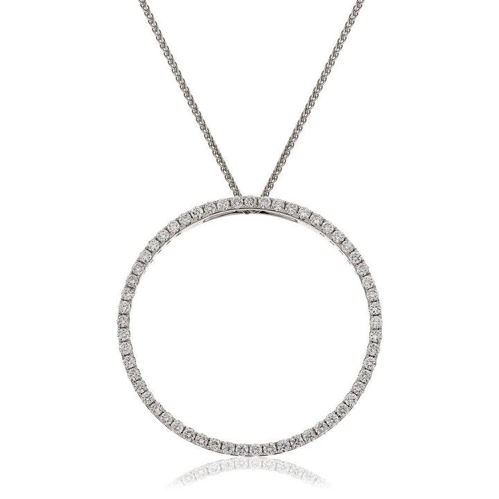 Diamond Circle of Life Necklace 0.25ct F VS Quality in 18k White Gold - David Ashley