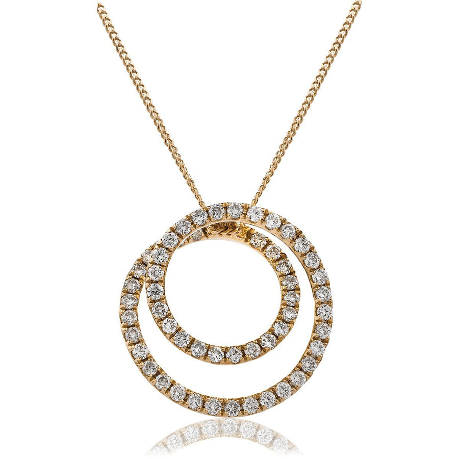 Diamond Circle of Life Necklace 0.50ct F VS Quality in 18k Rose Gold - David Ashley