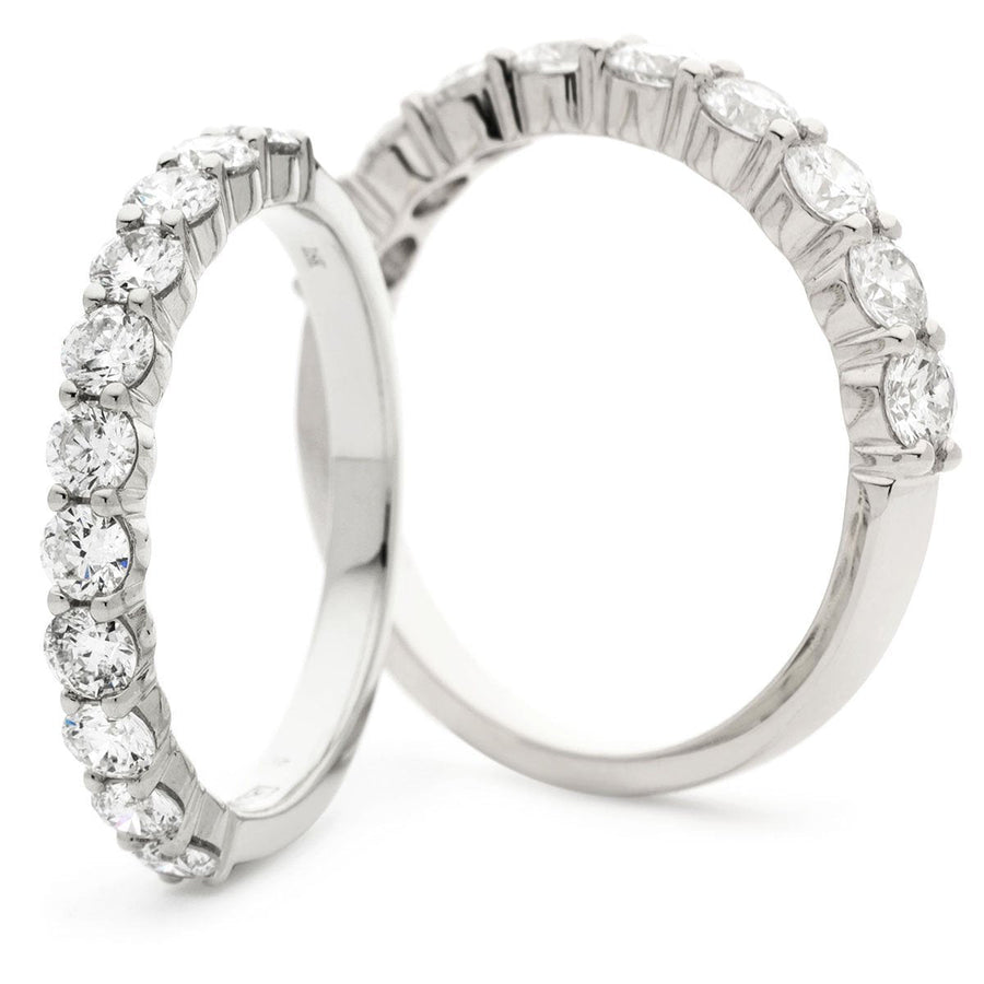 Diamond Eternity 9 Stone Ring 1.00ct F-VS Quality in Platinum - David Ashley