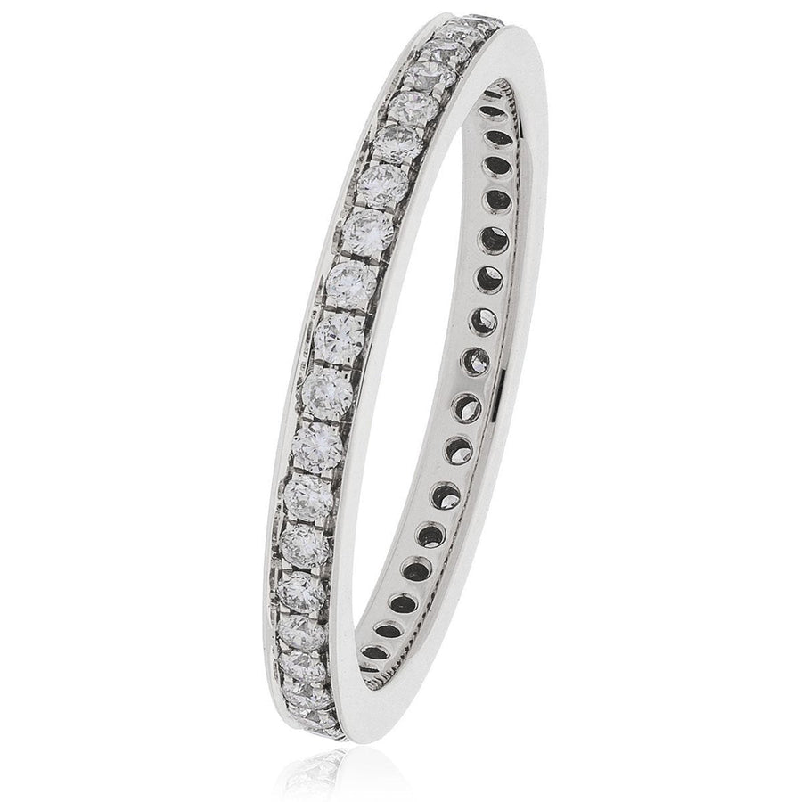 Diamond Full Eternity Ring 2.7mm 0.80ct F-VS Quality in Platinum - David Ashley