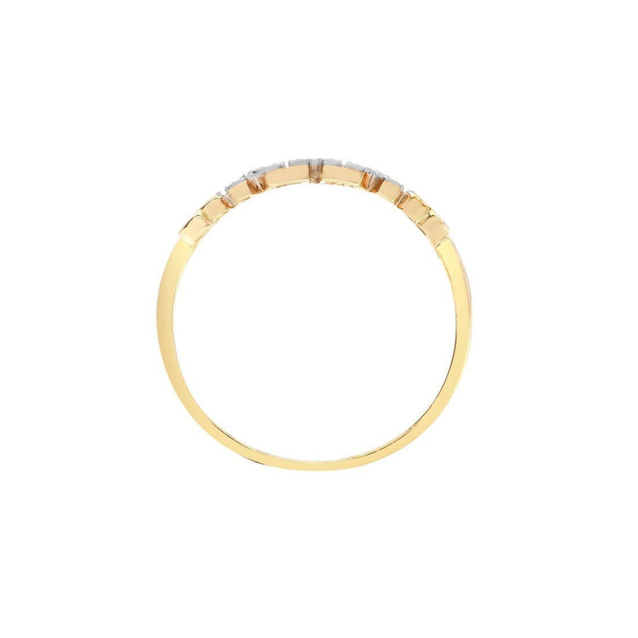 Diamond Love Heart Mum Ring 0.02ct Premium Quality in 9k Yellow Gold - David Ashley