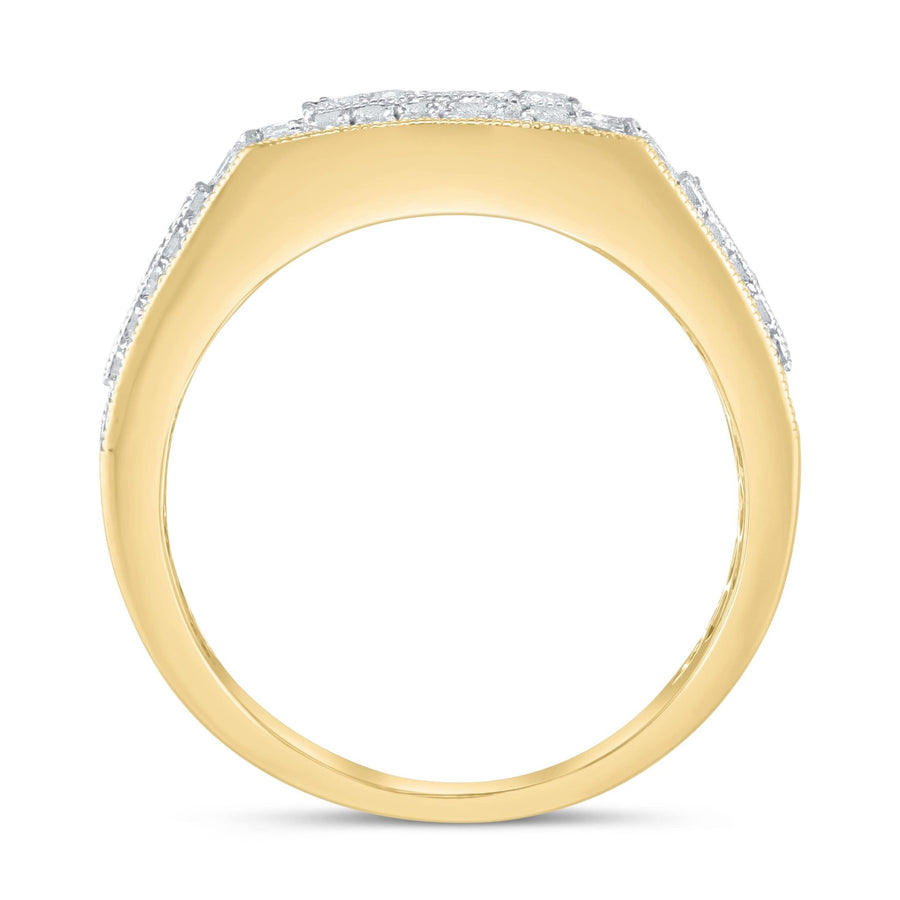 Diamond Signet Ring 0.68ct G-SI Quality set in 9ct Yellow Gold - David Ashley