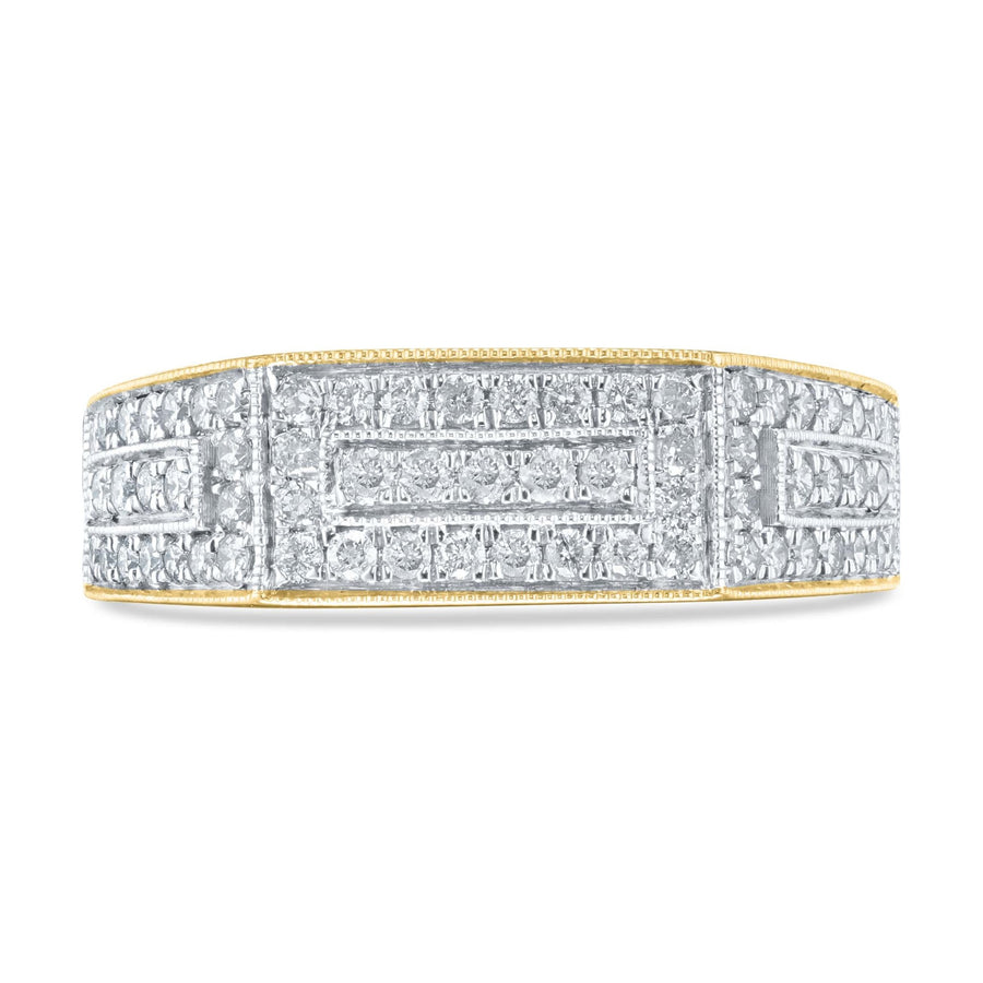 Diamond Signet Ring 0.68ct G-SI Quality set in 9ct Yellow Gold - David Ashley