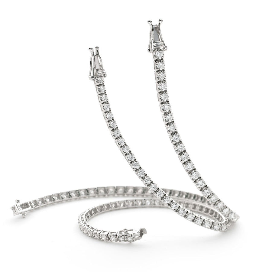 Diamond Tennis Bracelet 1.25ct G SI Quality in 9k White Gold - David Ashley