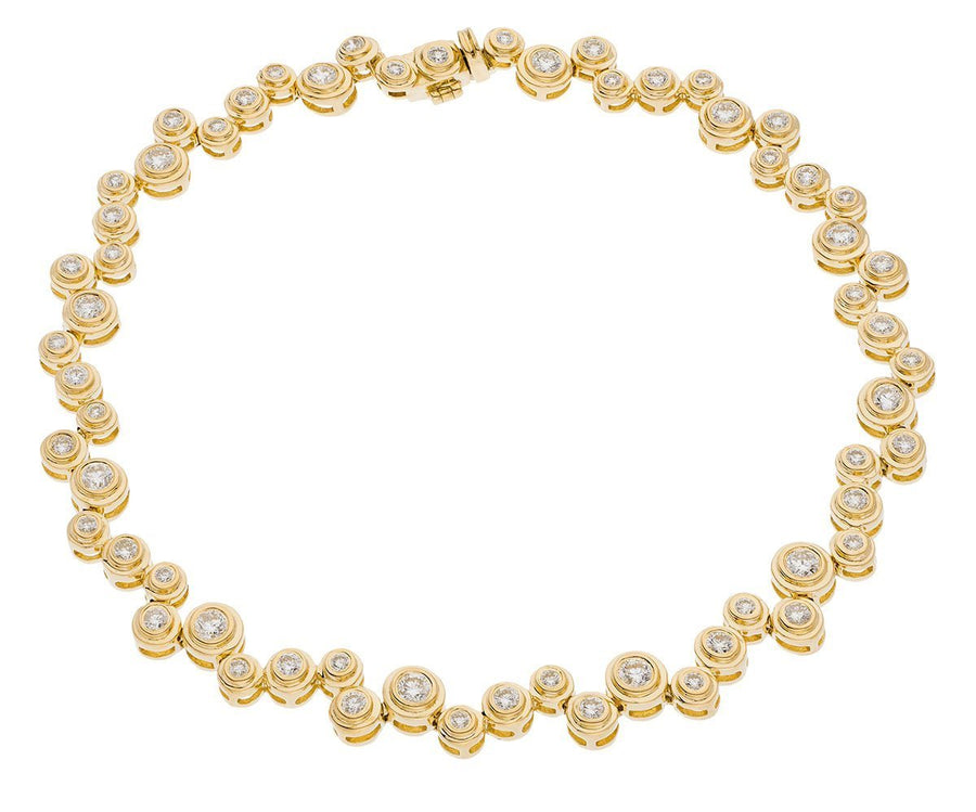 Diamond Tennis Bracelet 1.40ct G SI Quality in 9k Yellow Gold - David Ashley