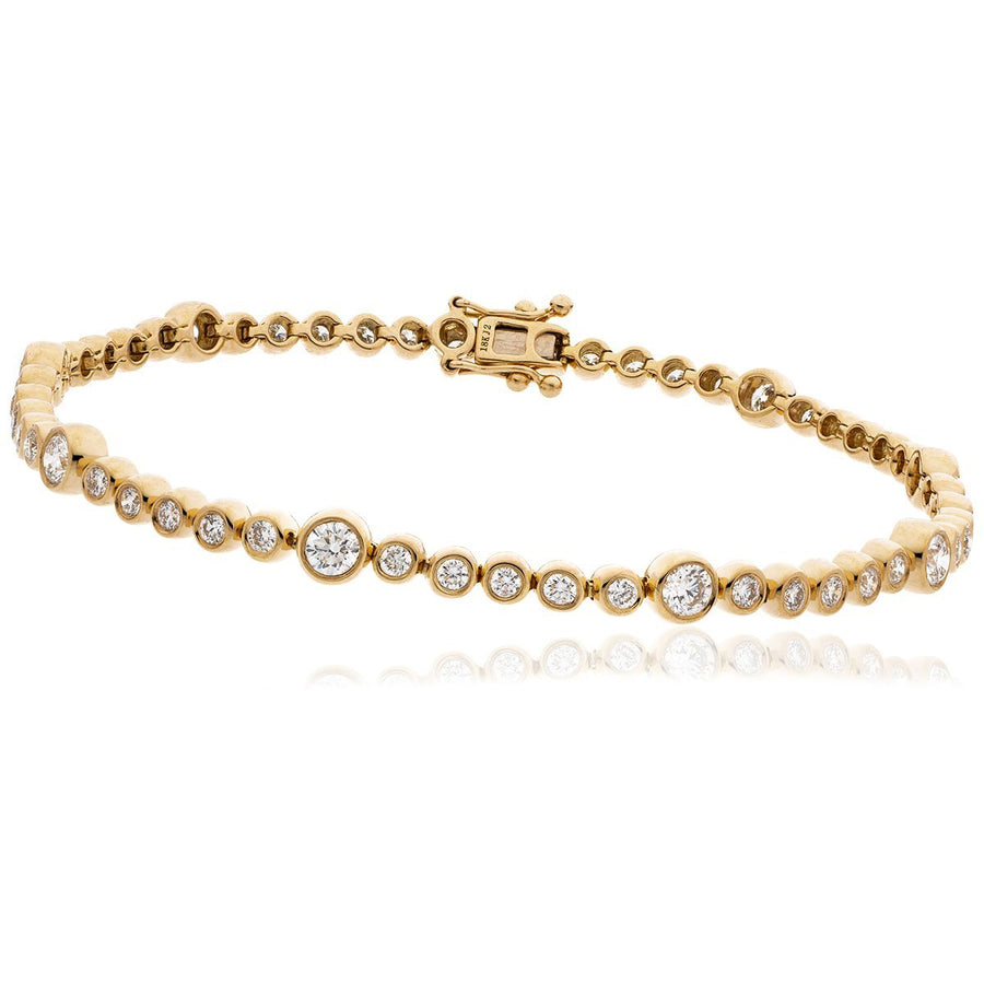 Diamond Tennis Bracelet 1.50ct F VS Quality in 18k Rose Gold - David Ashley