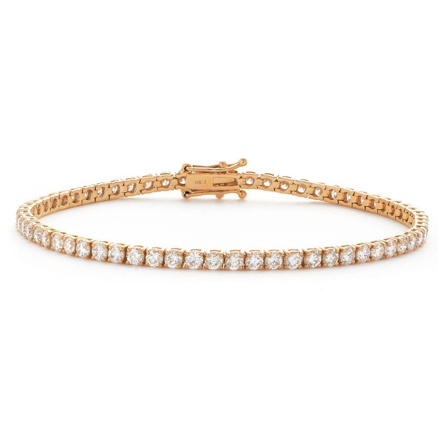 Diamond Tennis Bracelet 1.50ct F VS Quality in 18k Rose Gold - David Ashley