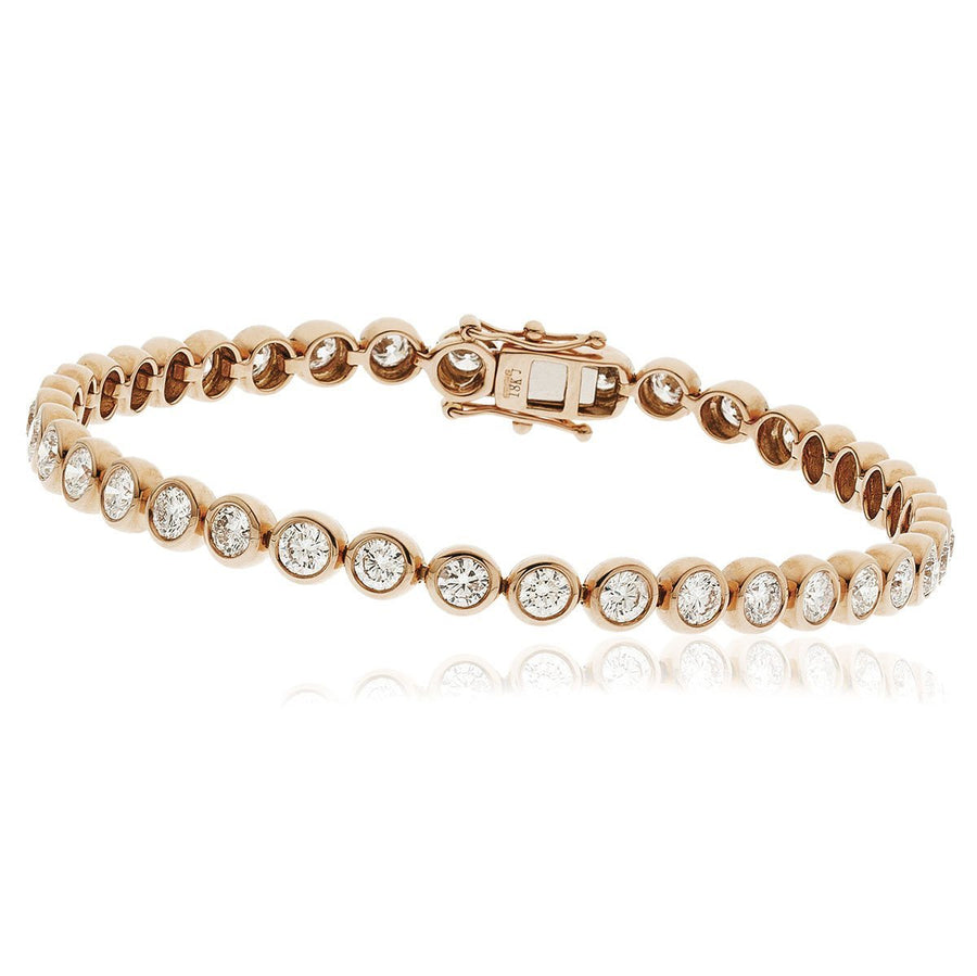 Diamond Tennis Bracelet 2.00ct G SI Quality in 9k Rose Gold - David Ashley