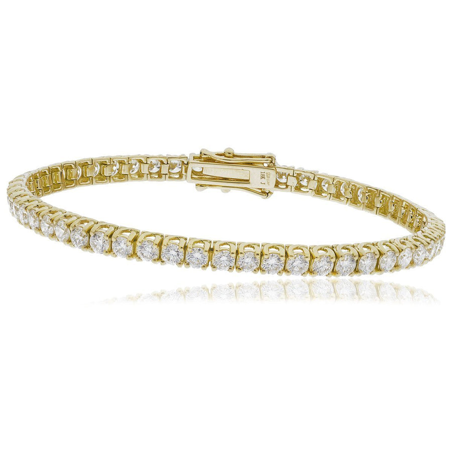 Diamond Tennis Bracelet 4.00ct G SI Quality in 9k Yellow Gold - David Ashley