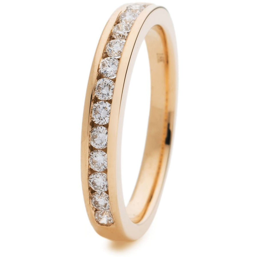 Eternity Diamond 16 Stone Ring 0.27ct F-VS Quality in 18k Rose Gold - David Ashley