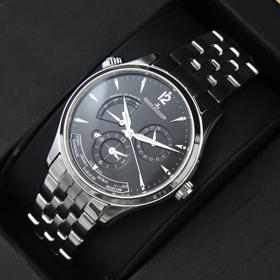 Jaeger-LeCoultre Master Geographic Black Dial Stainless Steel Ref: Q1428171 - David Ashley