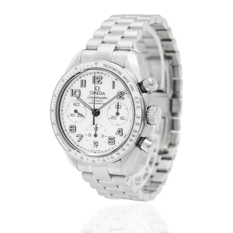 Omega Speedmaster Chronograph White Dial Stainless Steel Ref: 324.30.38.40.04.001 - David Ashley