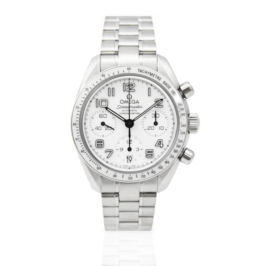 Omega Speedmaster Chronograph White Dial Stainless Steel Ref: 324.30.38.40.04.001 - David Ashley