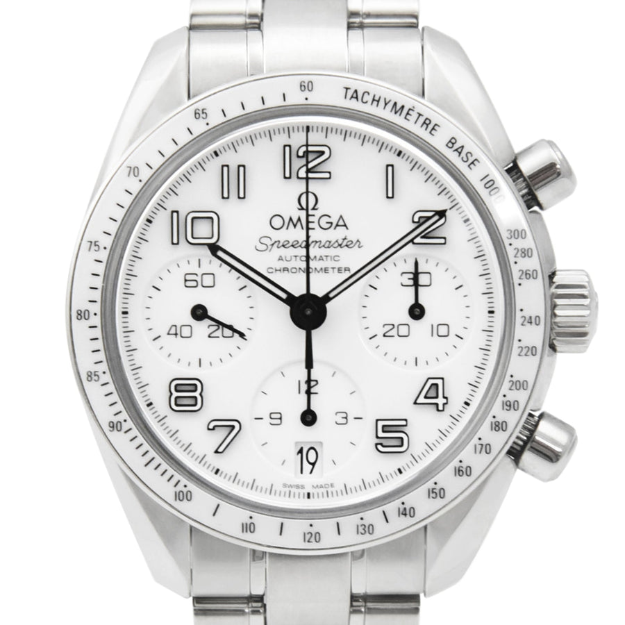 Omega Speedmaster Chronograph White Dial Stainless Steel Ref: 324.30.38.40.04.001 - David Ashley