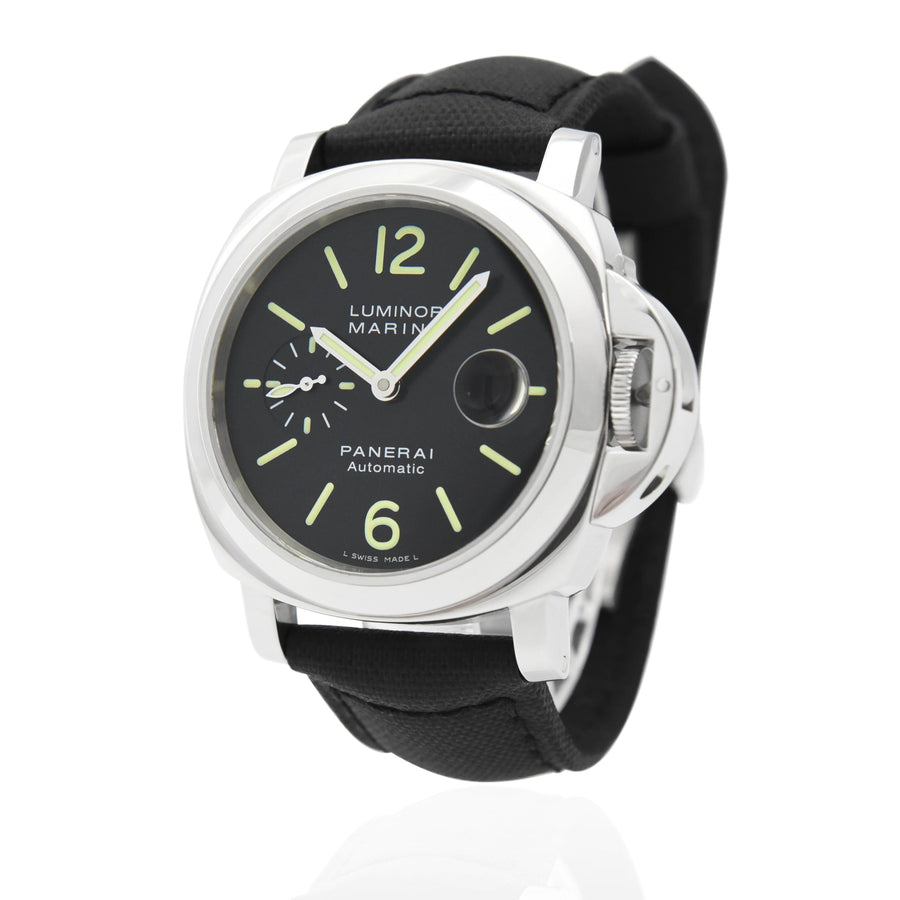 Panerai Luminor Marina Black Dial Leather Ref: PAM00104 - David Ashley