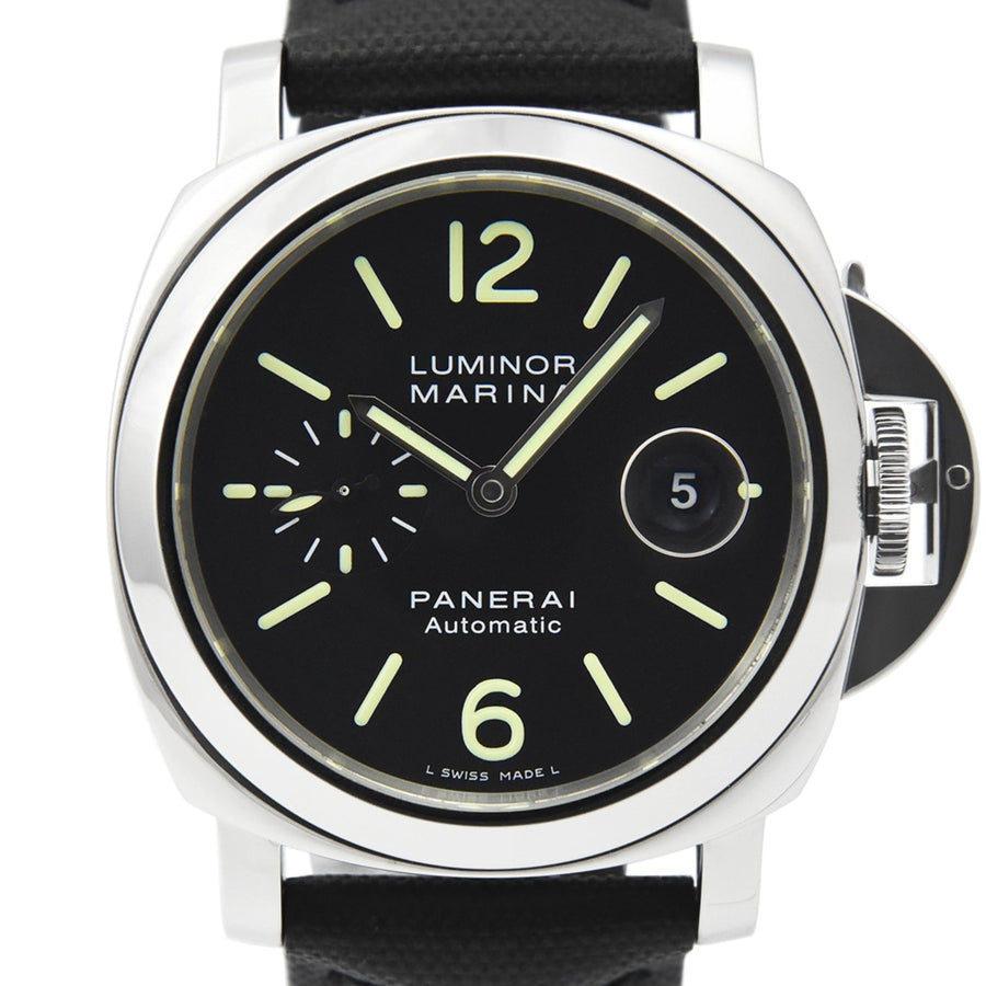 Panerai Luminor Marina Black Dial Leather Ref: PAM00104 - David Ashley