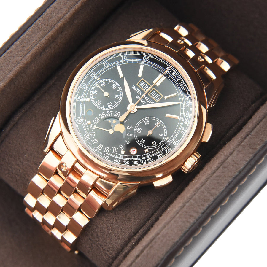 Patek Philippe Grand Complications Perpetual Calendar Black Dial 18K Rose Gold Ref: 5270 - David Ashley