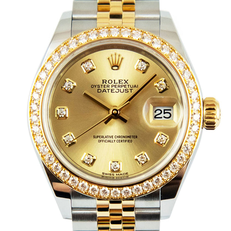 Pre-Owned Rolex DateJust Champagne Diamond Dial Bi-Metal Ref: 279383RBR - My Jewel World