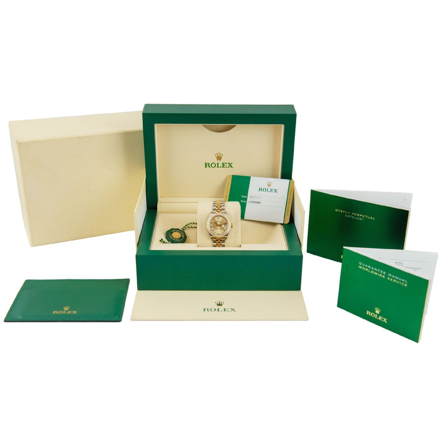 Pre-Owned Rolex DateJust Champagne Diamond Dial Bi-Metal Ref: 279383RBR - David Ashley