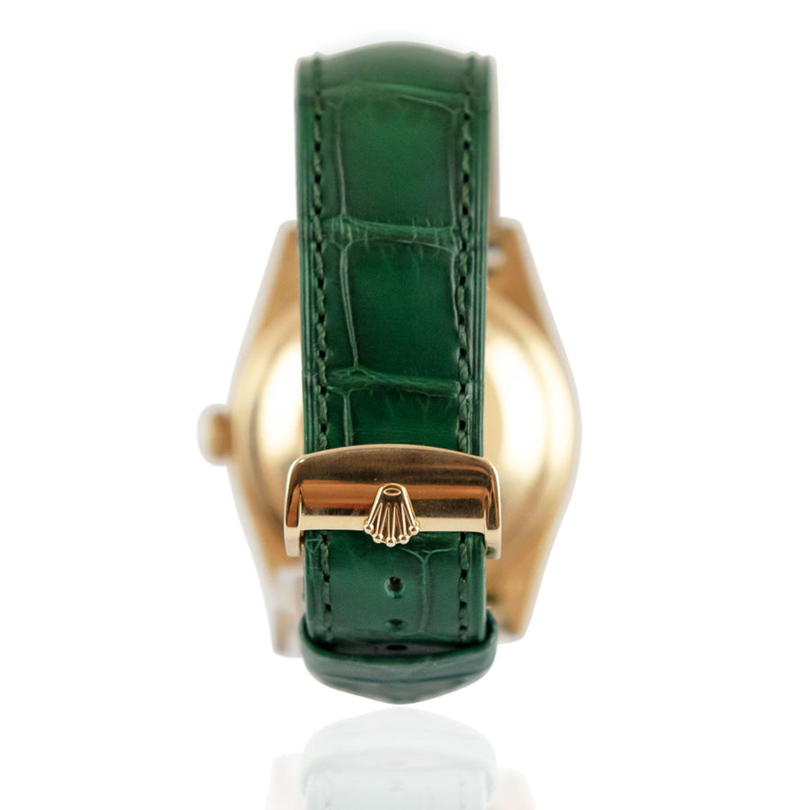 Pre-Owned Rolex Day-Date Green Dial Leather Strap Ref: 118138 - My Jewel World